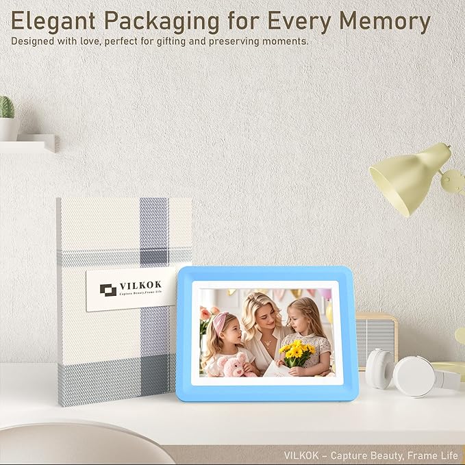 6-Pack 5x7 Picture Frame or 4x6 with Mat – Shatterproof Plastic Photo Frame for Family, Nursery, and Playroom, Wall & Tabletop Picture Frames for Home, Office, Safe & Lightweight Design in Sky Blue