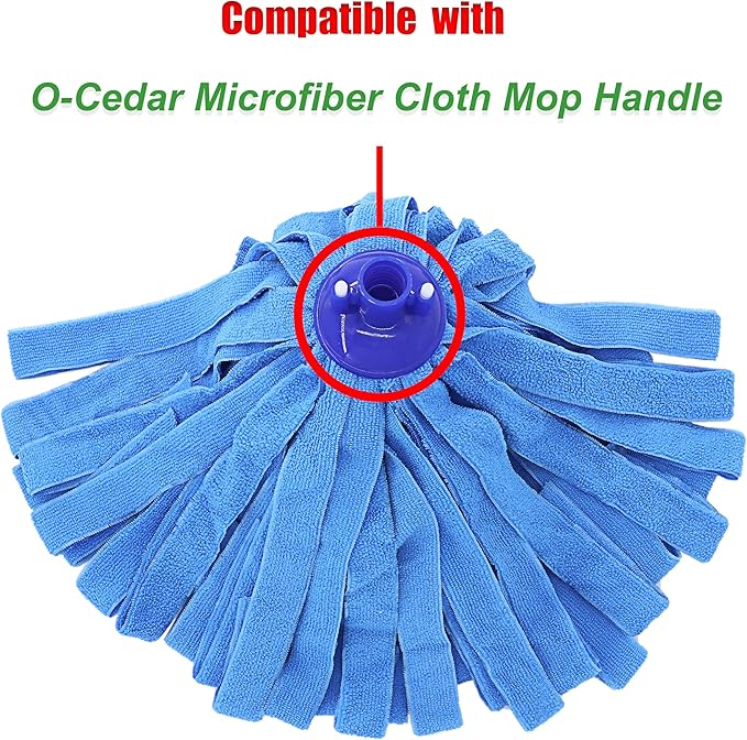 Microfiber Cloth Mop Replacement Compatible with All Standard US Threading Pole &0.8" Diameter Mop Handle– 3 Packs