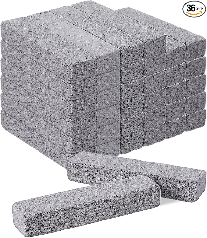 36 Pack Pumice Stone for Toilet Cleaning Bowl Stick,Powerfully Cleans Hard Water Rings, Calcium Buildup & Stains, Suitable for Cleaning Toilet, Bathtubs, Kitchen Sink, Grill