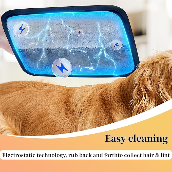 Tikaiui Pet Hair Remover,Static Electricity Grooming Mitt Tool,Machine-Washable for Dog Cat Hair Effortless Lint & Fur Remover for Couch,Carpet,Furniture & Car Seat（1PCS ）