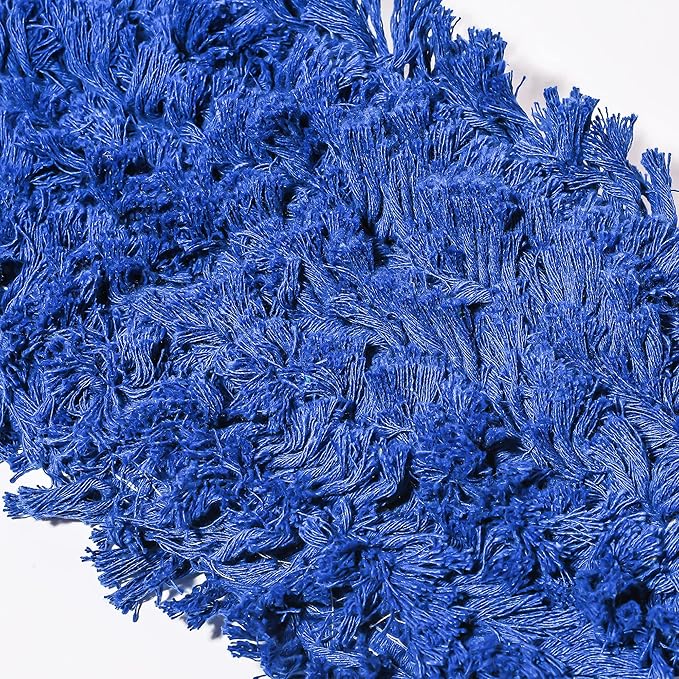 Tidy Tools Commercial Dust Mop Replacement Head - 24 x 5 in. Cotton Nylon Reusable Mop Head- Industrial Dust Mop Refill for Floor Cleaning & Janitorial Supplies, Blue