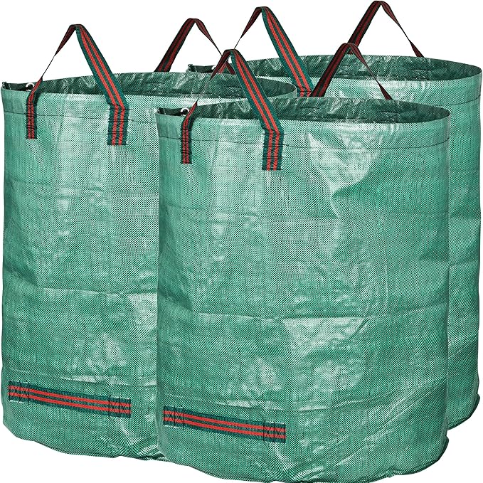 GardenMate 3-Pack 80 Gallons Reusable Garden Waste Bags (H33, D26 inches) - Yard Waste Bags