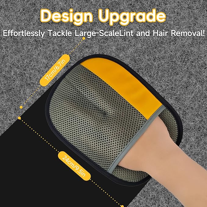 YOSEPATI Pet Hair Removal Glove, Magic Brush Electrostatic Mitt, Pet Hair Remover Tool for Dog & Cat, Reusable Pet Hair Gloves Pet Grooming Needs, Fur Remover for Couch, Clothing, Carpet & Car Seat