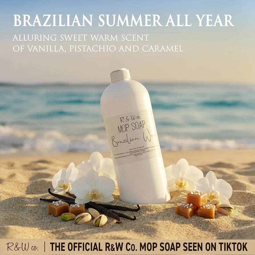Original 32 oz Premium Mop Soap Brazilian Waves Scented, Gentle Floor Cleaner for all Surfaces, Non-Toxic, Pet and Skin Safe Formula, Streak-Free Shine